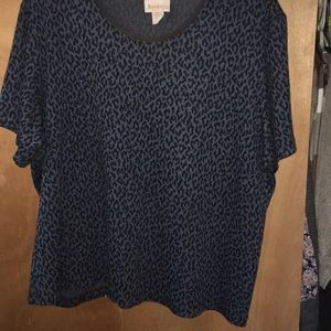 Blue Leopard print shirt
